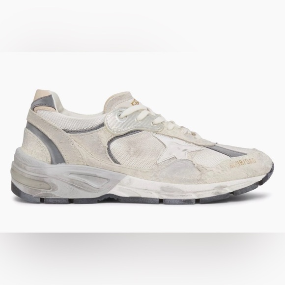 Running Dad Star Mens shoe size 43 (10) US White/Silver - Picture 3 of 16